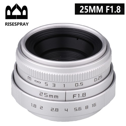 RISESPRAY 25mm F1.8 CCTV C mount Lens APS-C For Micro Four Thirds M4/3 4/3 Camer - Picture 22 of 23