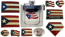 State of Puerto Rico Usa Flag Bandera puertorriquena Puertorriqueno Belt Buckles