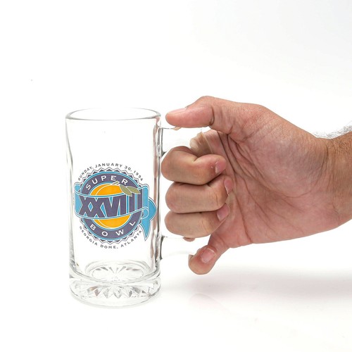 Vintage Super Bowl XXVIII 1994 Glass Beer Mug Superdome Atlanta - Picture 8 of 9