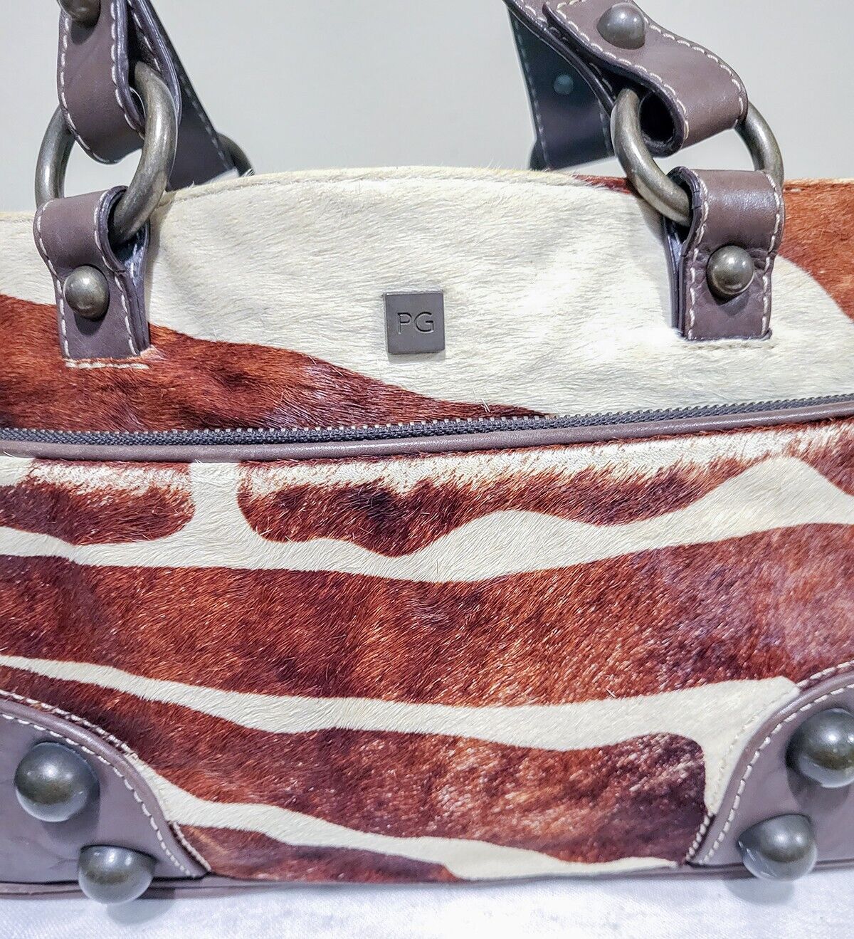 Purificacion Garcia Horse Hair Leather Zebra Prin… - image 3