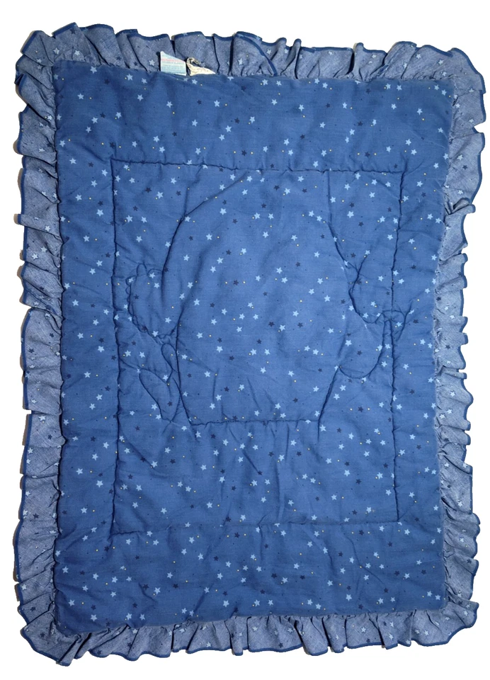 De Colección Arca de Noé Dos por 2 Bebé Cuna Edredón Manta Hora de Dormir Originales Animales Azules Foto 2 de 4