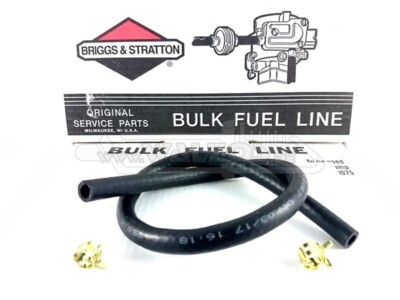 (36,71 EUR/m) Briggs&Stratton 2x Schelle + Benzinschlauch 49cm x 6,35mm innenØ