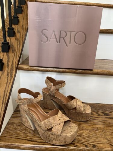 SARTO BY FRANCO SARTO DAMEN-PLATEAUSCHUHE A DONATI, NATURAL COOK NEU IM KARTON ~~ GRÖSSE 7 - Bild 2 von 7