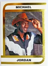 Rare! 1992 Oddball Michael Jordan in Cowboy Hat / Outfit, Gold Foil ! MJ Promo