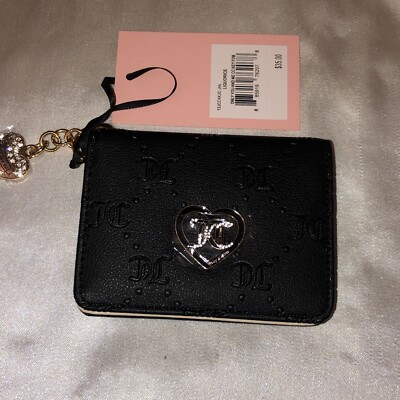 Juicy Couture Liquorice Only You And Me Card Case Key Fob Wallet NWT