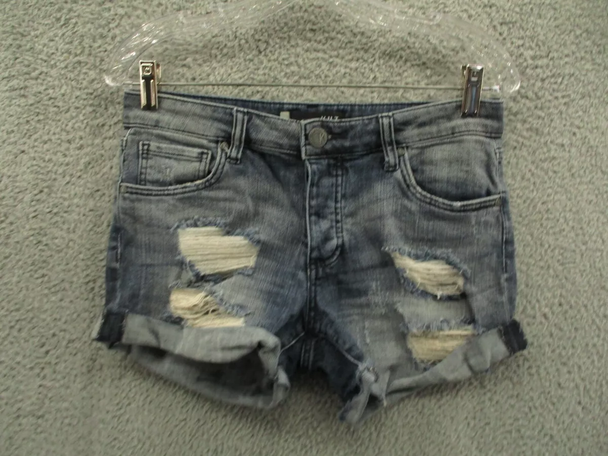 KUT from the Kloth Madeline Boyfriend Shorts Denim Med Wash