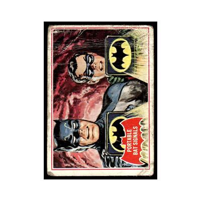 Portable Bat Signals 1966 Topps Batman Red Bat (Damaged) #16A Baseball Card Poor