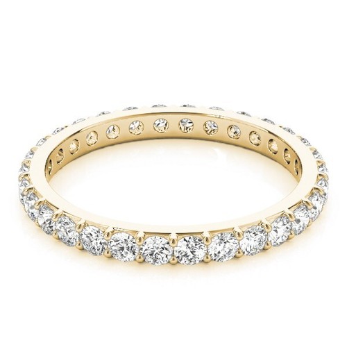 Diamond Eternity Ring Wedding Band F VS Round 1. 3C Labcreated 14K White Gold S7 - Picture 12 of 17