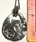 NWOT Or Paz Sterling Silver 925 Hummingbird Pendant 18” Chain Israel PZ / Au — photo 3