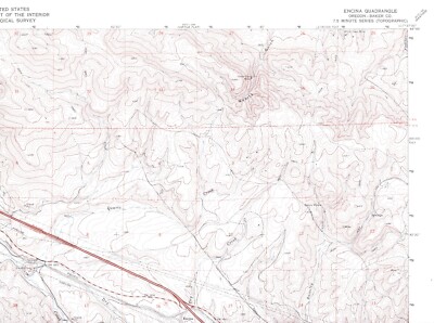 Encina Quadrangle Oregon 1967 USGS Topo Map 7.5 Minute Topographic