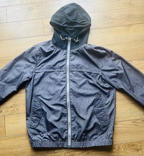 ARMANI JEANS AJ MENS BOMBER COAT JACKET DENIM COLOUR & HOOD SIZE 52 (L) BNWOT