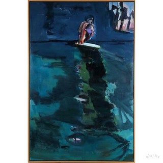 LAMBERT MARIA WINTERSBERGER TOP PAINTING SURFER SEA OCEAN BLUE USA RRP: €15000