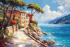 Seaside Beach Canvas Picture Print Wall Art Decor
