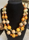 Vintage Thermostat Multi Color Chunky Bead 2 Strand Costume jewelry Necklace — photo 3