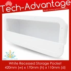 BN White Boat/Caravan/Motorhome/RV Storage Recessed Pocket Box 420mm x 170mm