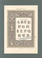 Aldegrever-Einfassung Amoretten-Initialen Schriftgiesserei Benjamin Krebs P 1