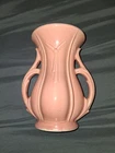 McCoy Pink Ceramic Glossy Decorative Vase Impressed Backstamp