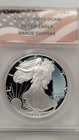 1992-S United States American Silver Eagle, ANACS PR70 DCAM