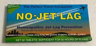 NO-JET-LAG Homeopathic Jet Lag Prevention 32 Tablets New Exp 12/31/2028