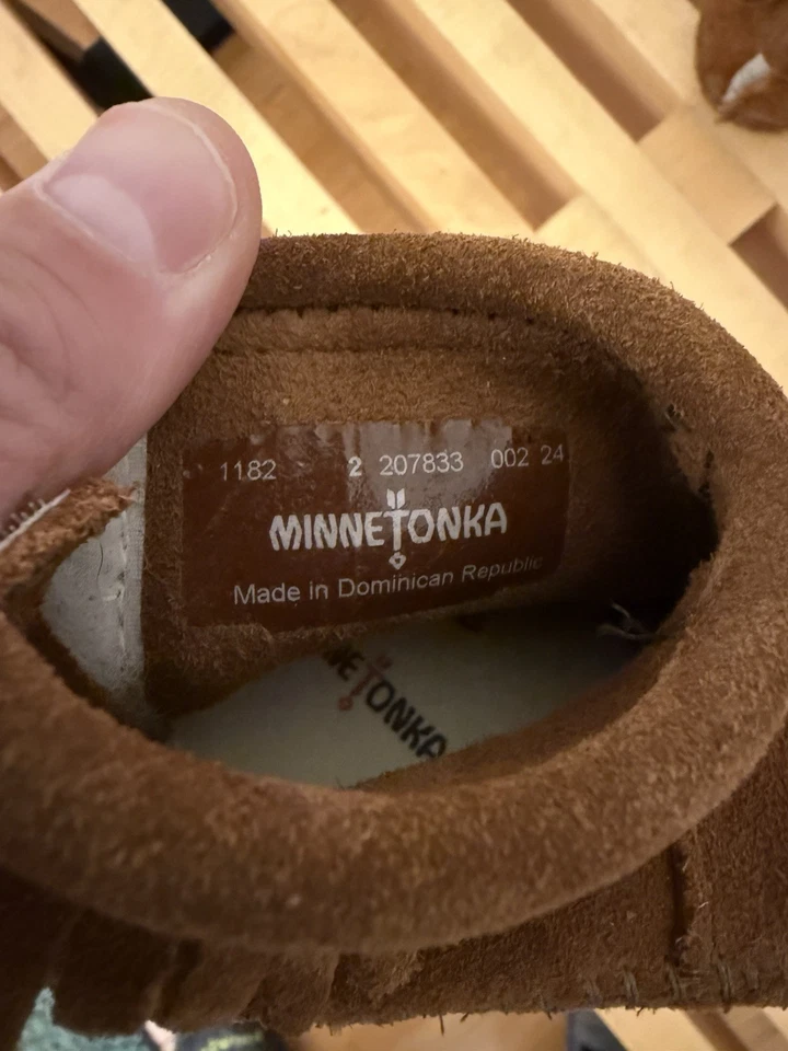 Minnetonka Moccasins Shoes Suede Leather Infant/Toddler Size 2 - Image 3 of 4