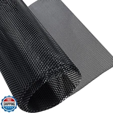 Universal Car Grill Mesh 40" x 13", Black-Painted Aluminum Alloy Automotive G