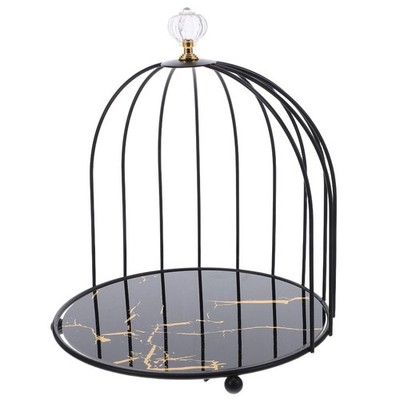 Bird Cage Cupcake Stand Crystal Pumpkin Handle Top Metal Birdcage Cake Stand