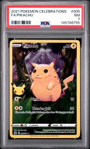 2021 POKEMON CELEBRATIONS #005 FULL ART/PIKACHU PSA 7
