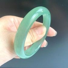 Certified Green 60mm Natural Grade A Burma jadeite Bangle Bracelet 2214