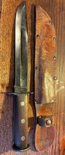 US Army USMC Marine WWII Theater Handle Western G46-8 Fighting Knife, Sheath Vtg