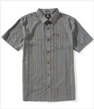 VOLCOM JAHSTRIPE Men's S/S Woven Shirt - DST - Medium - NWT