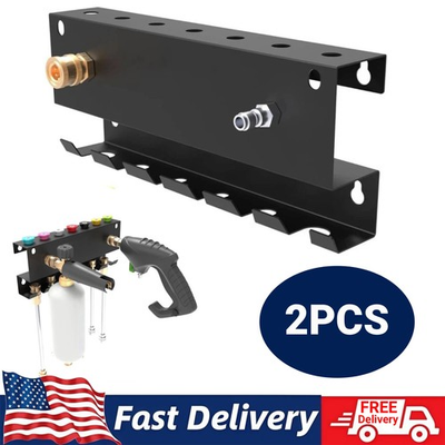 #ad 2Pcs Wall Mounted Pressure Washer Gunamp;Foam Cannon Holder Fits 1 4quot; Quick Connect $35.99