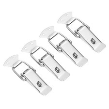 4 Pcs 1 Inch 201 Stainless Steel Spring Loaded Toggle Latch with Lock, Silver