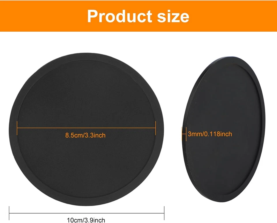 Sottobicchieri Silicone 12 Pezzi - Sottobicchieri Antiscivolo E Isolati - Sottob - Immagine 3 di 4