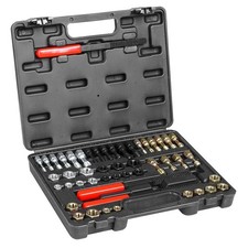 49-Piece Thread Chaser Set, UNC UNF and Metric Thread Restorer Tool, Rethreadin
