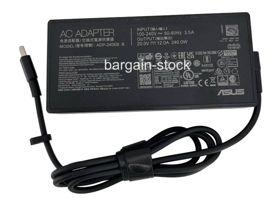 20V 12A 240W AC Adapter Charger For Asus ROG Zephyrus G16 GU605MY Power Supply - Image 2 of 4