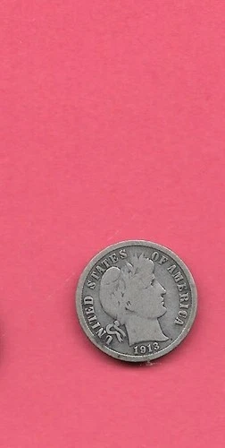 Photo of a 1913-P Barber Dime from an eBay listing that sold on Jul 23, 2026