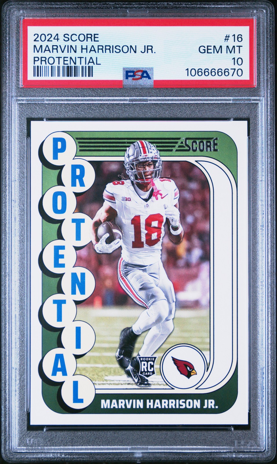 Marvin Harrison Jr. Panini Score Protential #16 Base