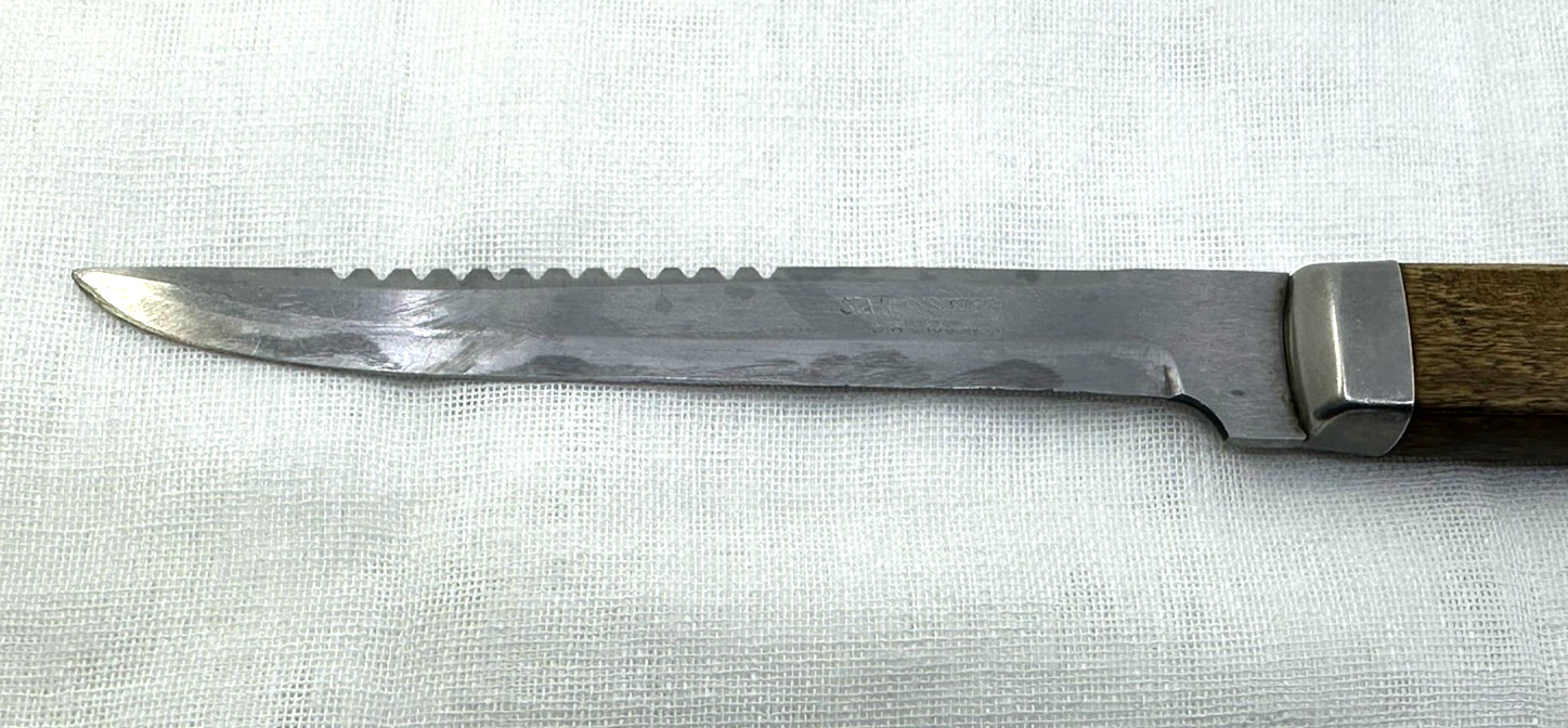 Vintage FISHERMANS TACKLE FILLET KNIFE Wooden Handle Stainless Steel SWEDEN