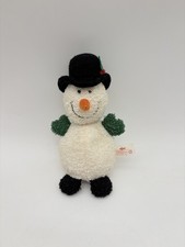 RUSS Home Buddies Plush Snowman Terrycloth VTG Beanbag Stuffed Toy 7"
