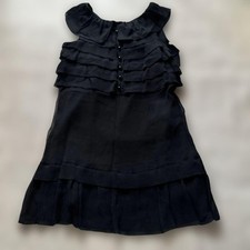 MARC BY MARC JACOBS Sleeveless Silk Ruffle Dress Black Size 6 MJ1225206