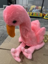 TY Beanie Buddy - PINKY the Pink Flamingo (10.5 inch) - MWMTs Stuffed Animal Toy