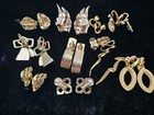 Gold Tone Clip On Earrings Signed Emmons Giovanni Rhinestones 11 Pairs Vtg Lot — photo 10