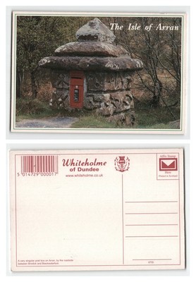 Postkarte - Die Isle of Arran einzigartiger steinummantelter Briefkasten UNBESPIELT