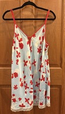 Oscar De La Renta Pink Label Small Floral Print Dress Nightgown Lingerie Sexy