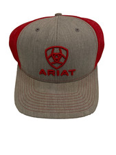 Ariat Grey/Red El Dorado Western Cap/Hat