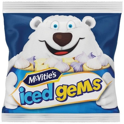 6 Stück McVitie's Iced Gems Basiskekse mit knusprigem Geschmack Leckerli für Kinder & Familie