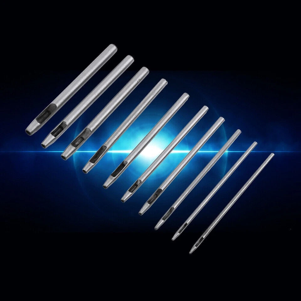 Juego de 10 piezas de herramientas de cuero perforador hueco perforador agujero artesanal para cinturón artesanal de cuero Foto 4 de 4