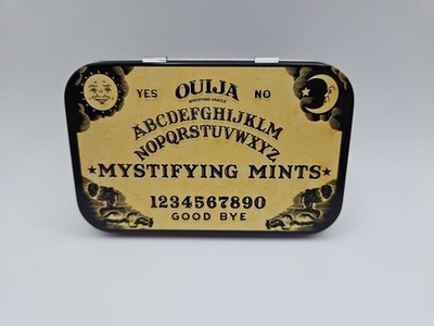 Ouija Board Mystifying Mints Small Tin Mints Container 1.5 Oz. Empty Tin