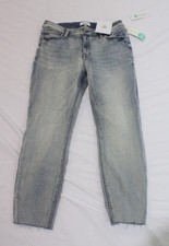 Pistola Women's Petite Raw Hem Arielle Jeans AP2 No Pressure Blue Size: 8P NWT