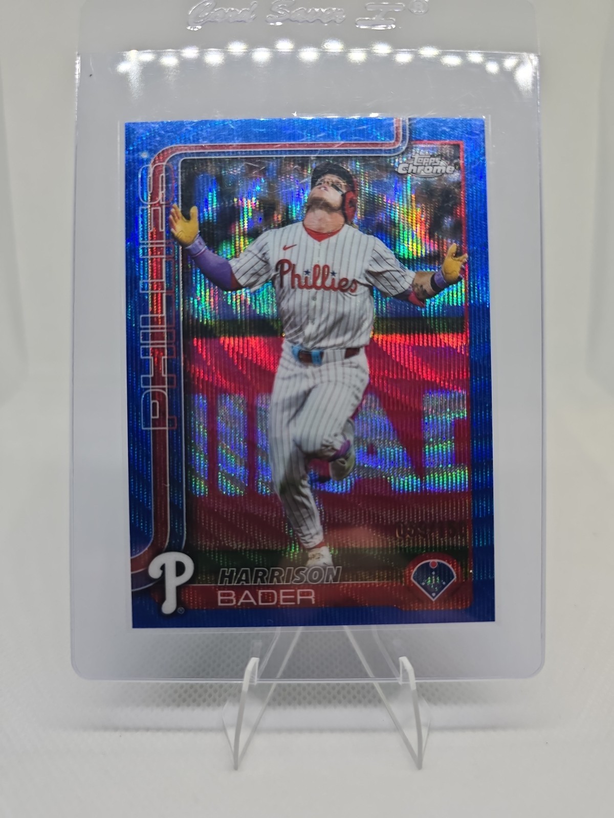 2025 Topps Chrome Update Series - Harrison Bader #USC32 Blue Wave Refractor /150